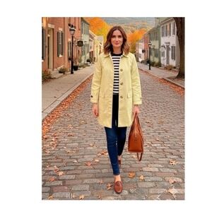 Jack Rogers 6 Lime Green Rain Jacket Y2K Cottagecore  100% Cotton Flaw